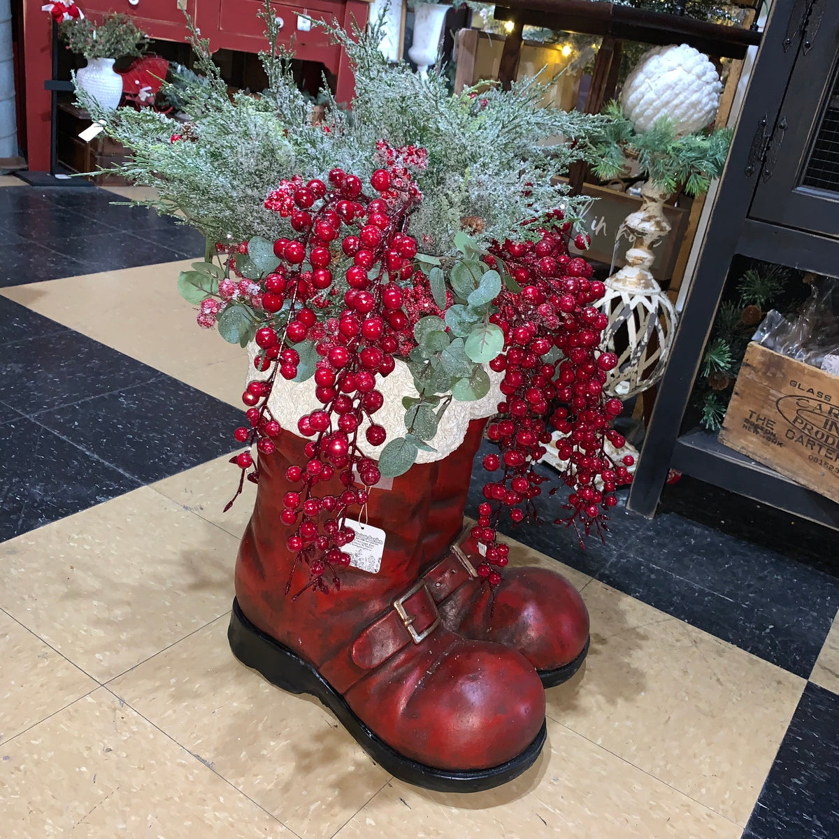 Santa Boots Vase