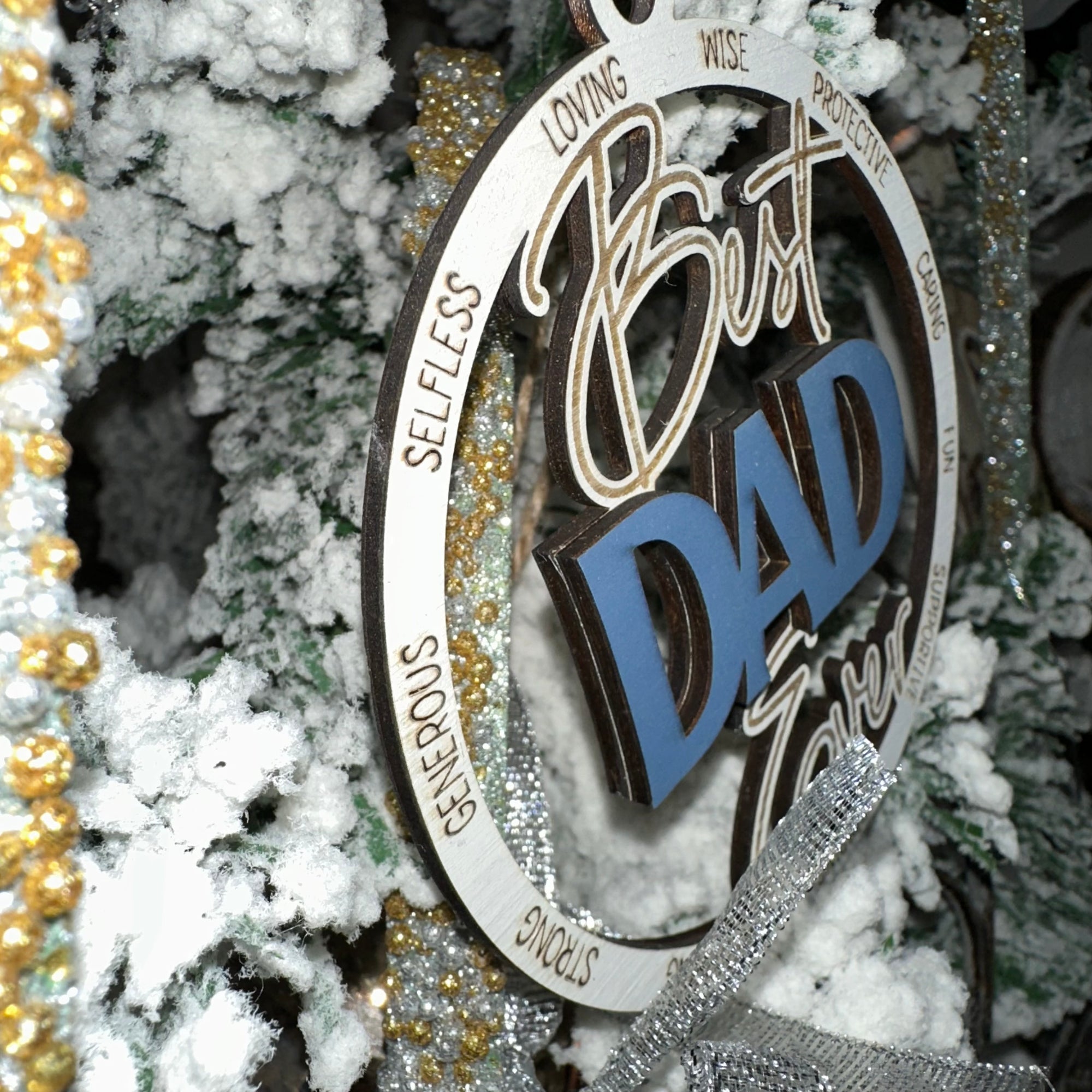 Best Dad Ever | Engraved Ornament