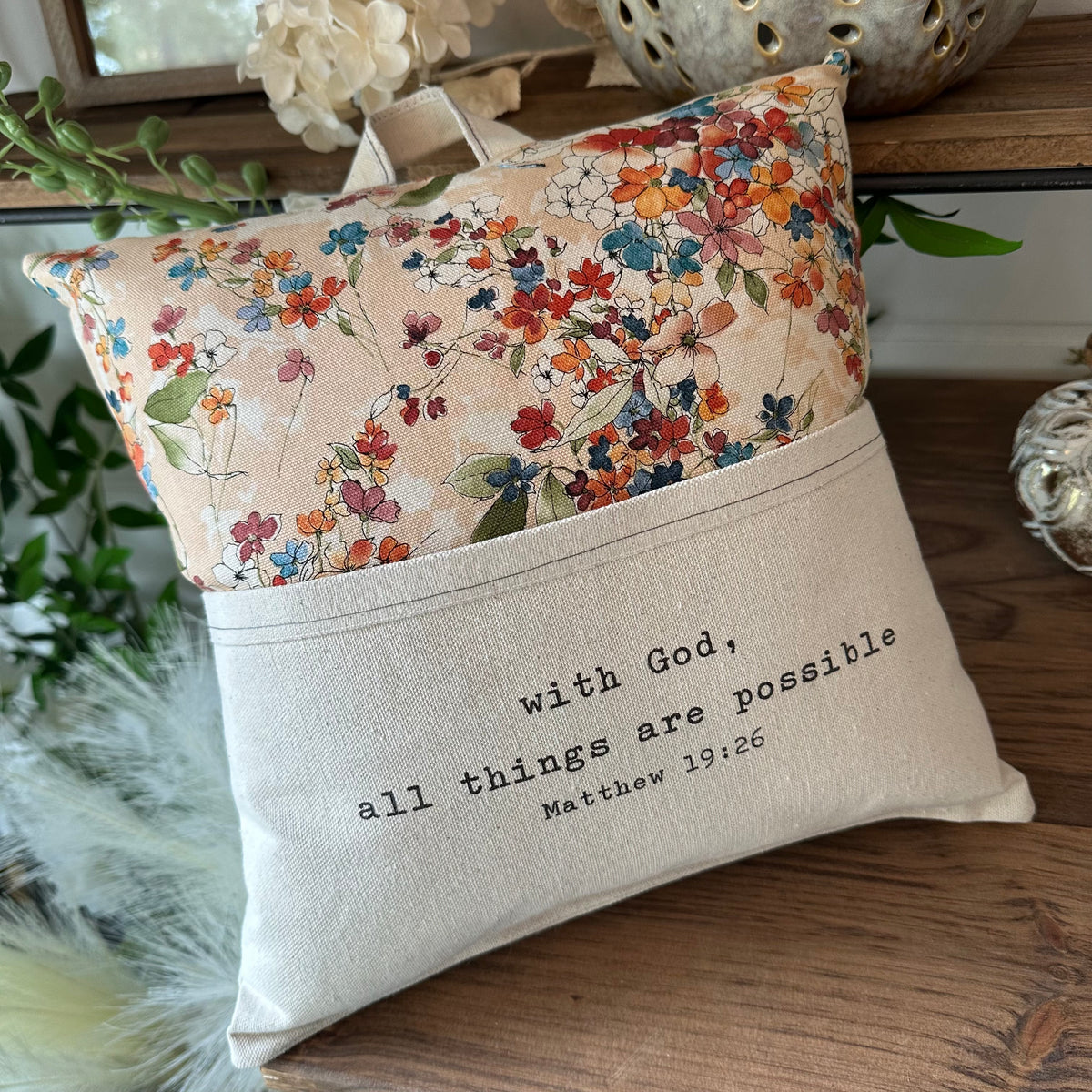 With God, All Things Are Possible | Reading Pocket Pillow