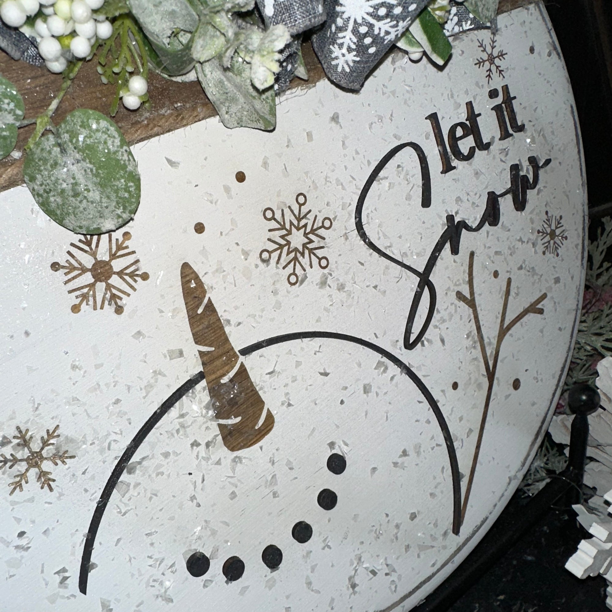 Let It Snow Snowman | 15" Handmade Sign