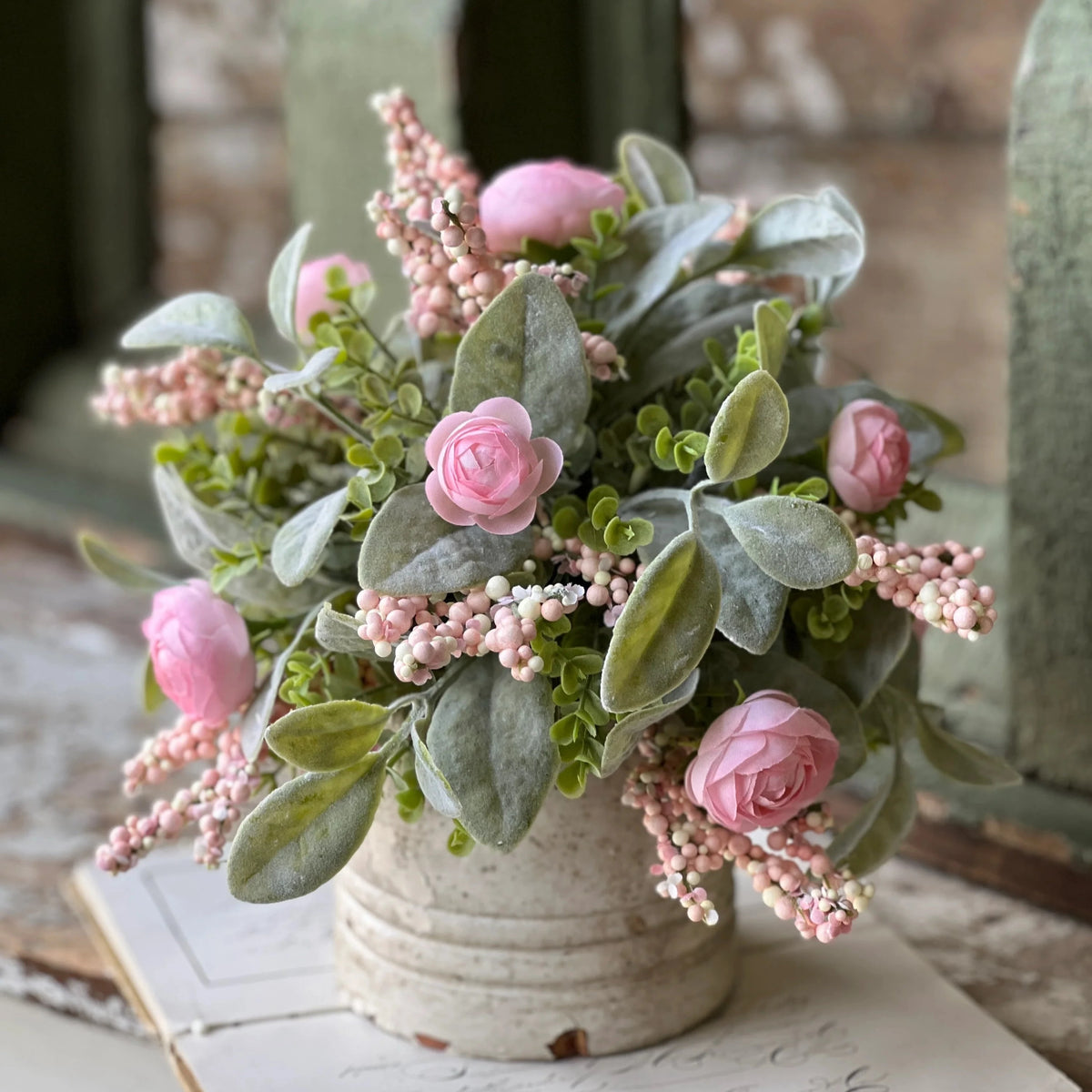 Soft Blooms &amp; Berries Half Sphere | Pink | 11&quot;