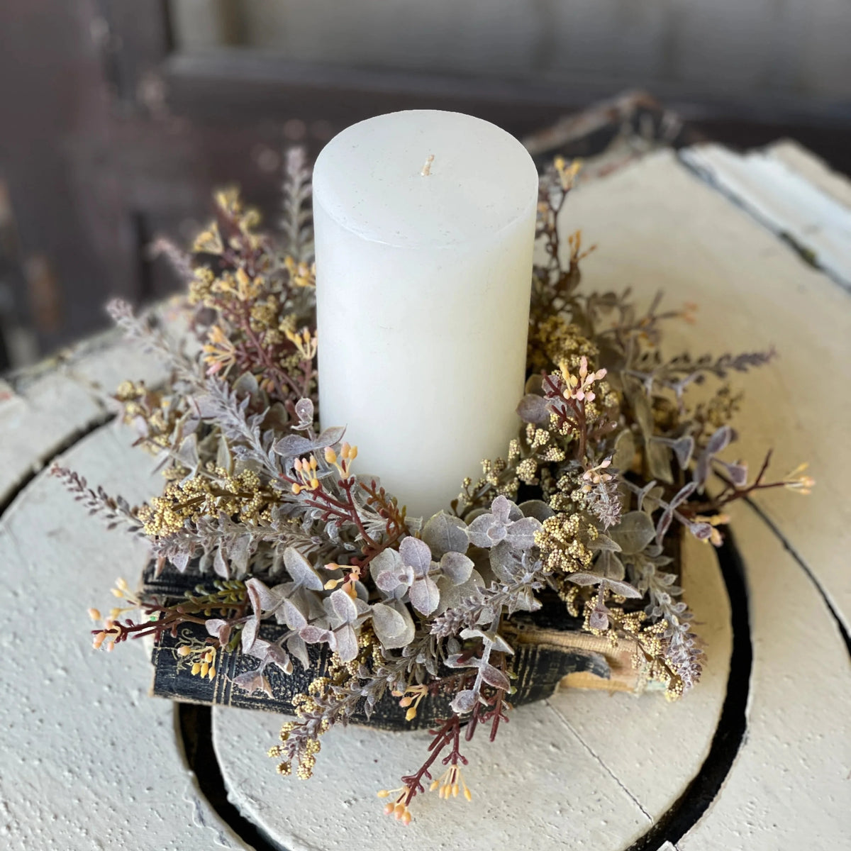 Autumn Haze Candle Ring | Mustard | 9&quot;