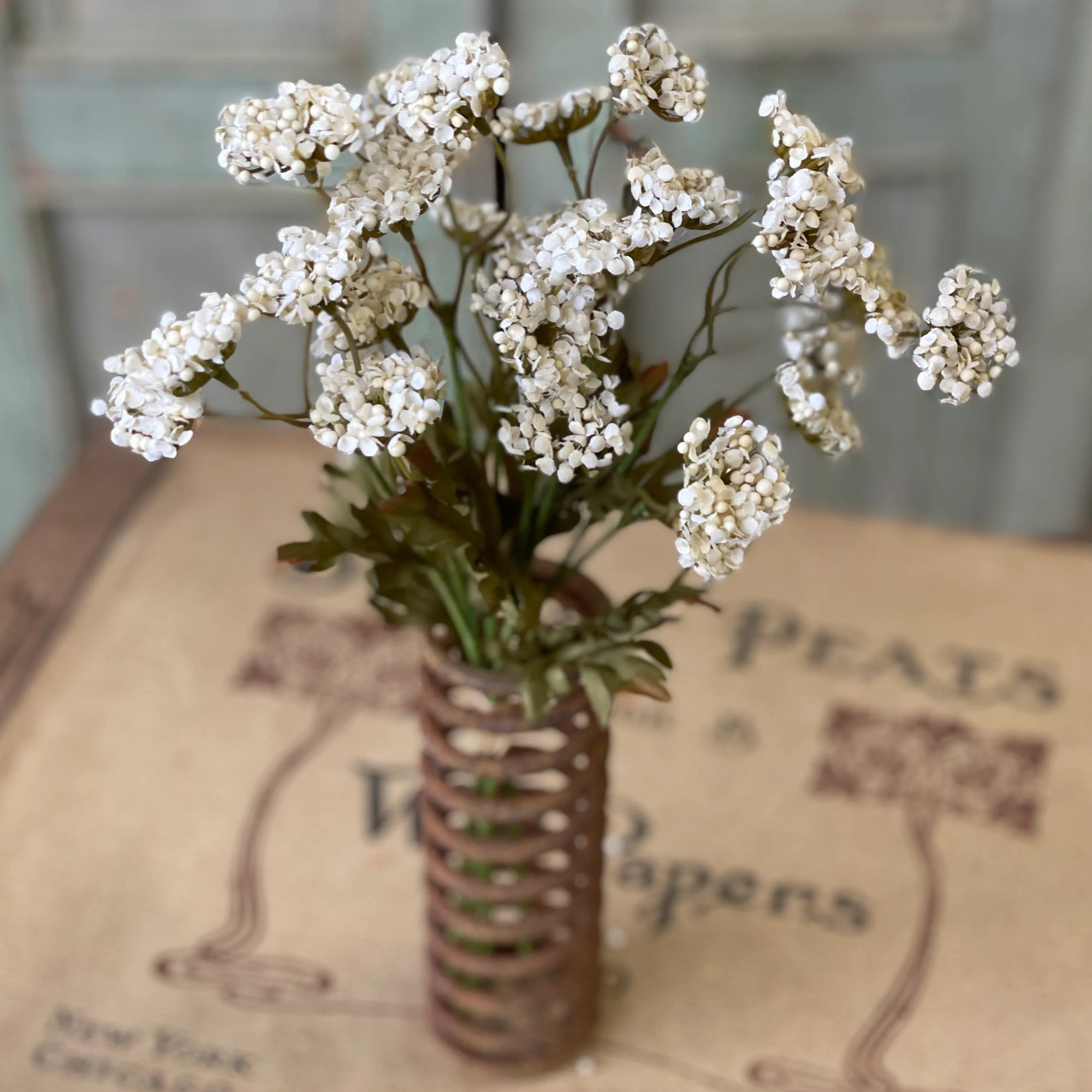 Fennel Lacey Flower Bush | Cream | 13"