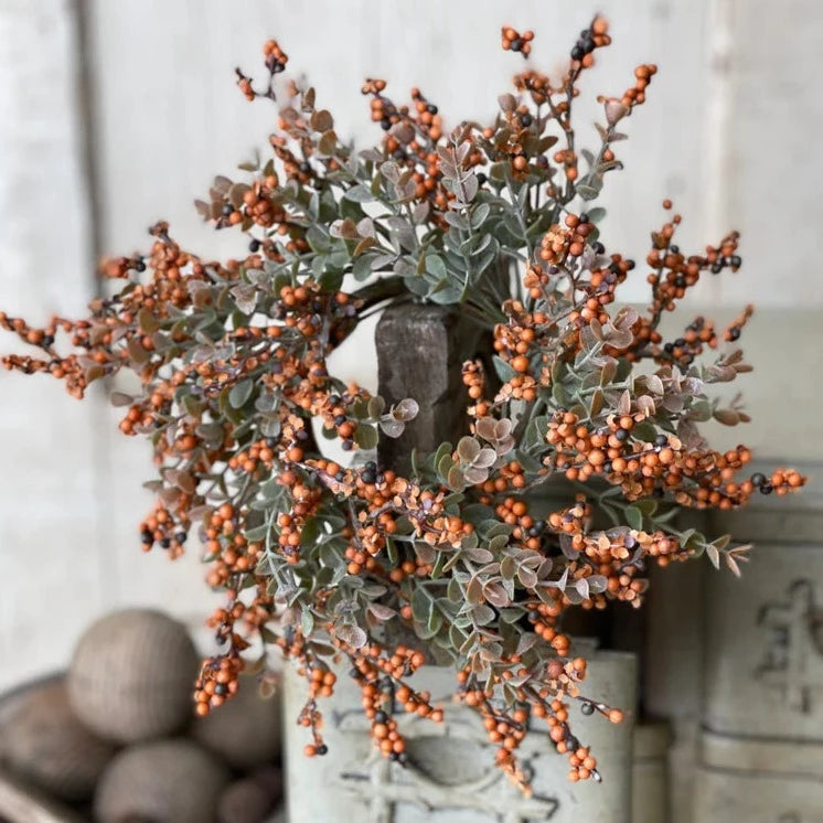 Crispin Berry Candle Ring | Pumpkin | 9&quot;