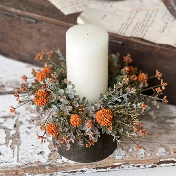 Fall Bliss Candle Ring | Pumpkin | 11&quot;