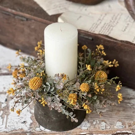 Fall Garden Candle Ring | Mustard | 12&quot;