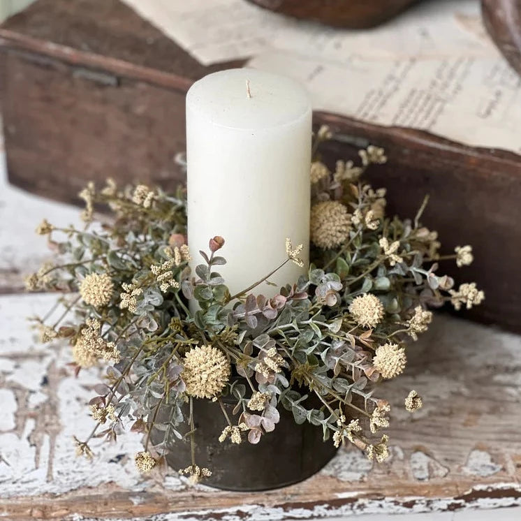 Fall Garden Candle Ring | Cream | 12&quot;