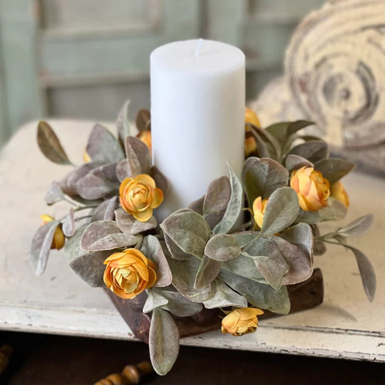 Amberly Blooms Candle Ring | 9"