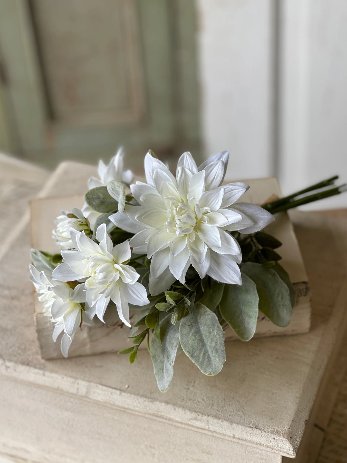 Dahlia Blooms Bundle | Cream | 13&quot;