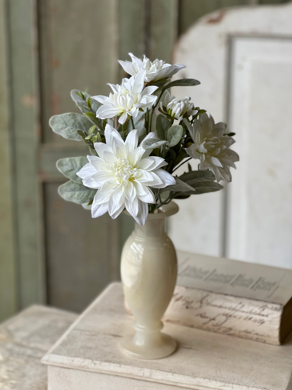 Dahlia Blooms Bundle | Cream | 13&quot;