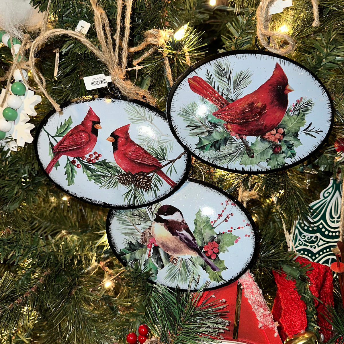 Metal Holiday Bird | Ornament