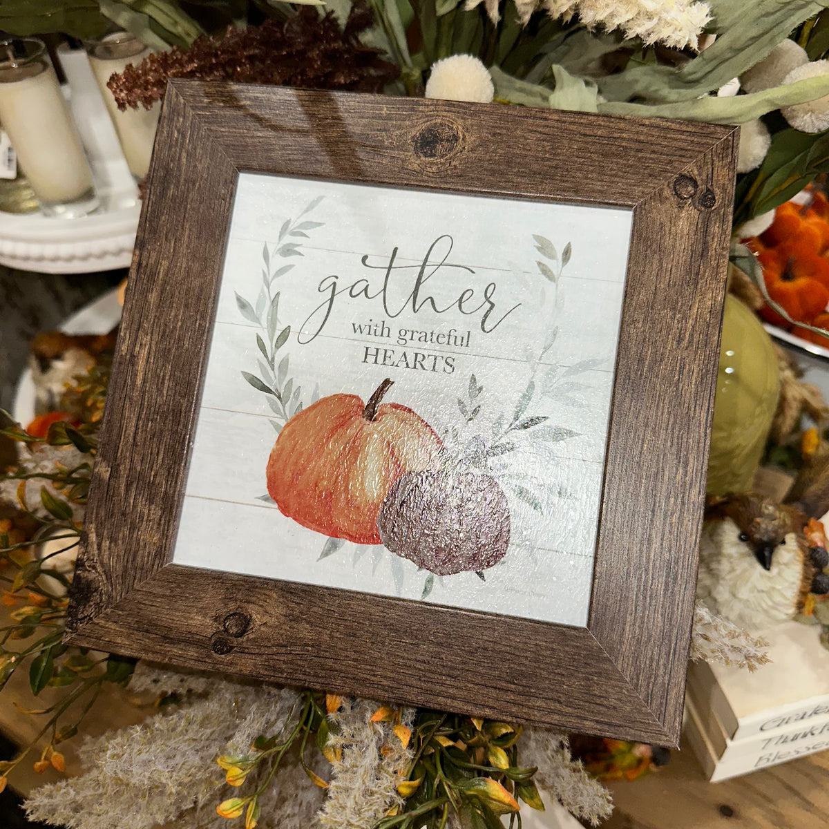 Gather with Grateful Hearts | Framed Art