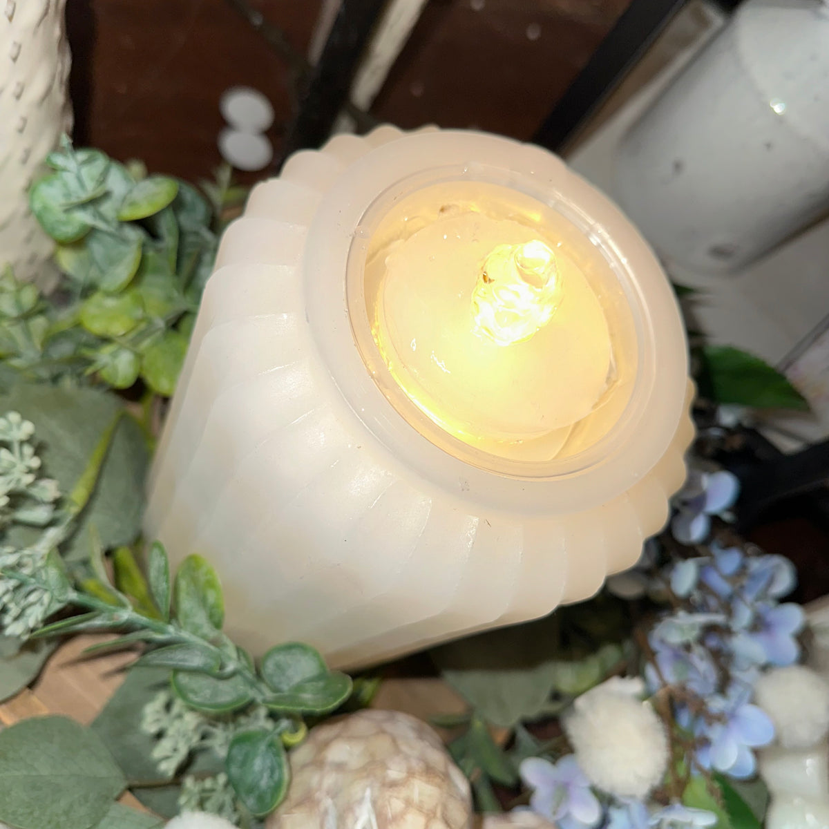 Candle Fountain | Cream Lantern Ripple