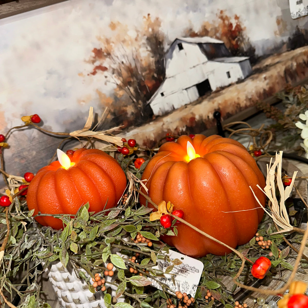 Pumpkin Motion Flame Candle | Battery Operated