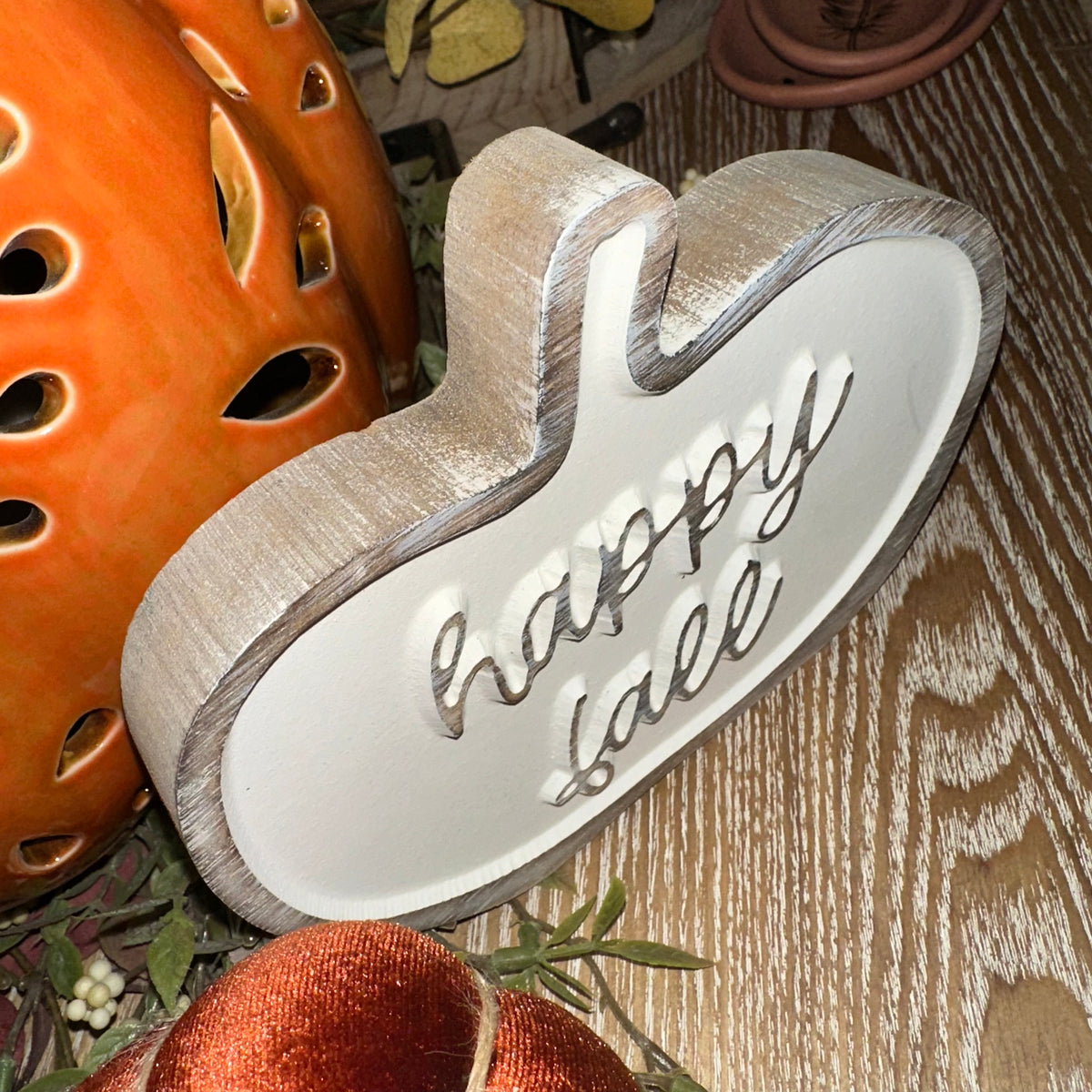 Happy Fall Pumpkin | Wood Sitter