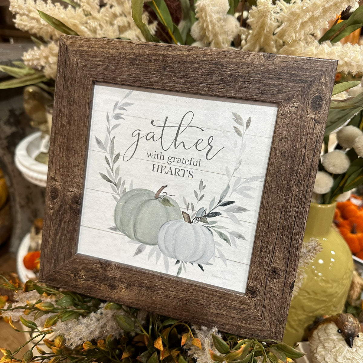 Gather with Grateful Hearts | Framed Art