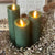 Pillar Candle | Forest Green | Battery Operated