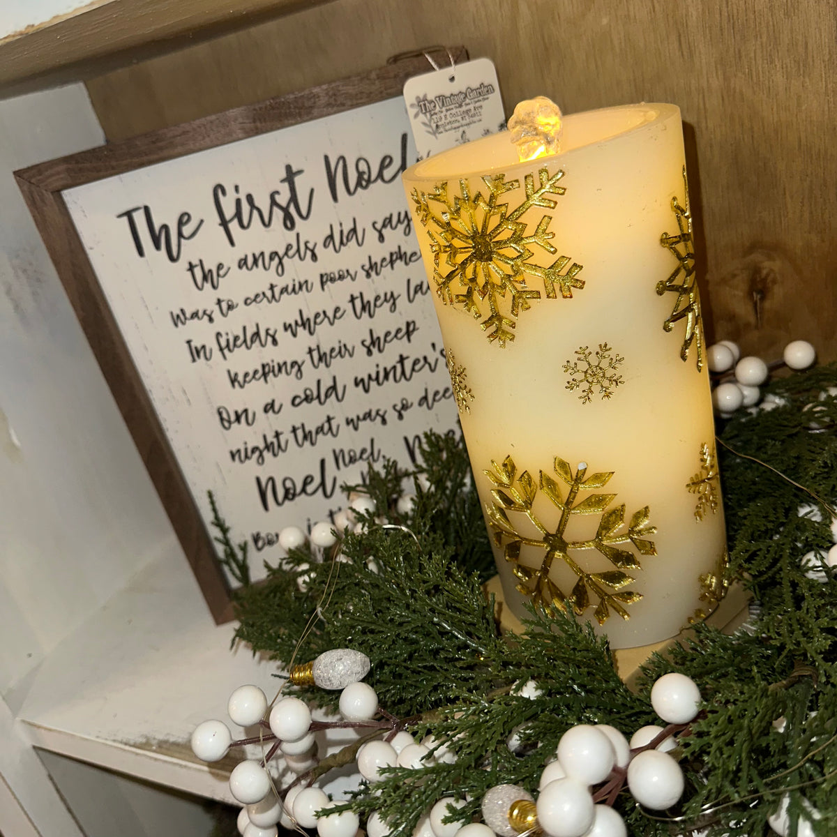 Snowflake | Golden Flakes | Candle Fountain