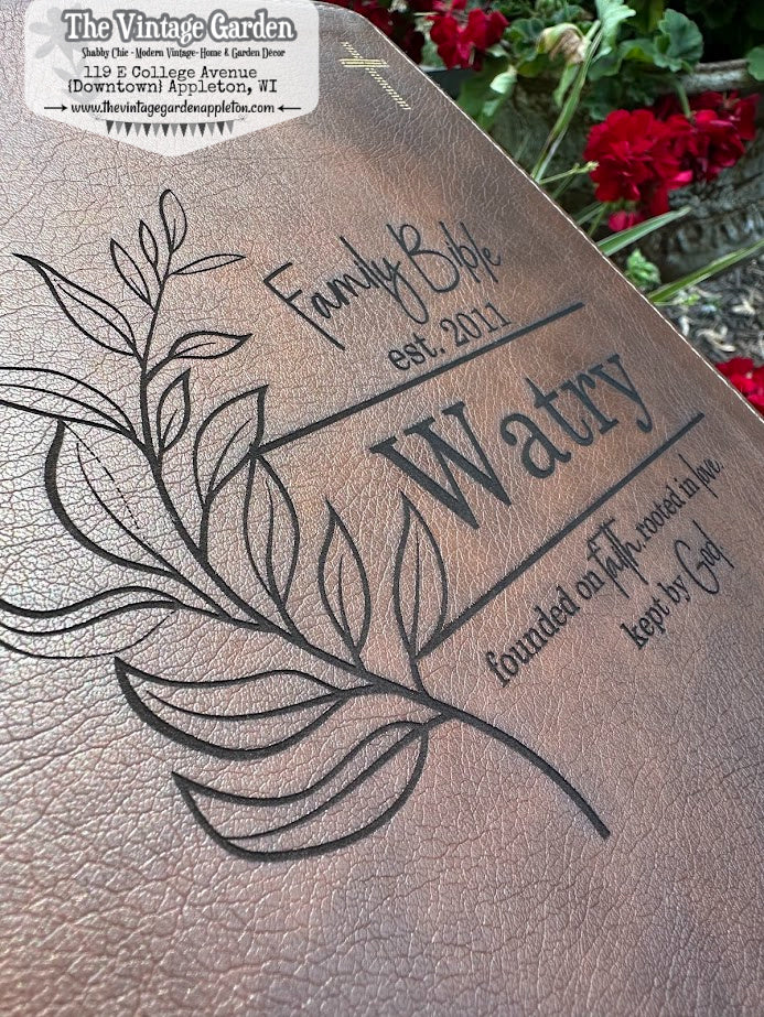 Family Name Leather NIV Bible | Custom Engraved