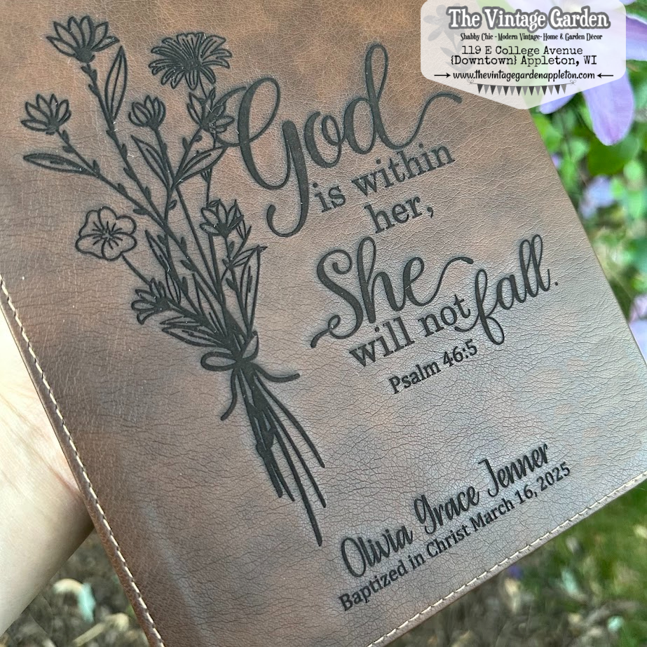 God is Within Her, She Will Not Fall | Psalm 46:5 |  NIV Bible | Custom Engraved