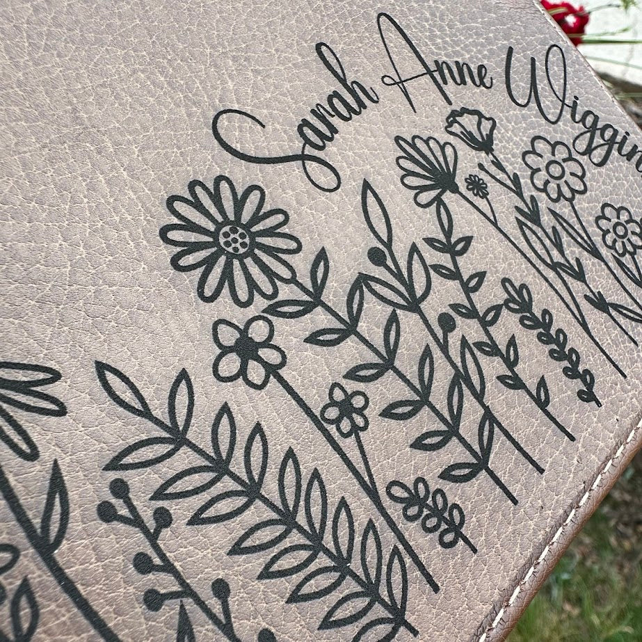 Holy Bible Wild Flowers |  NIV Bible | Custom Engraved