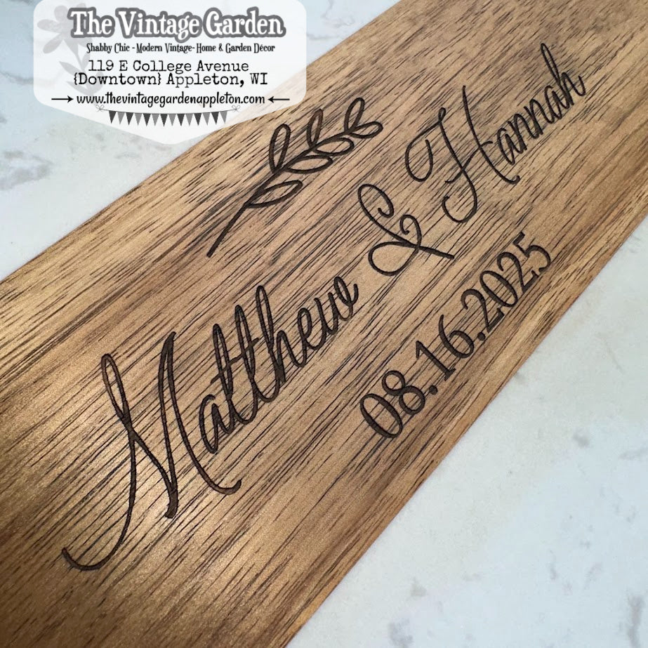 Wedding Gift | Custom Wood &amp; Marble Cutting Board | Coasters