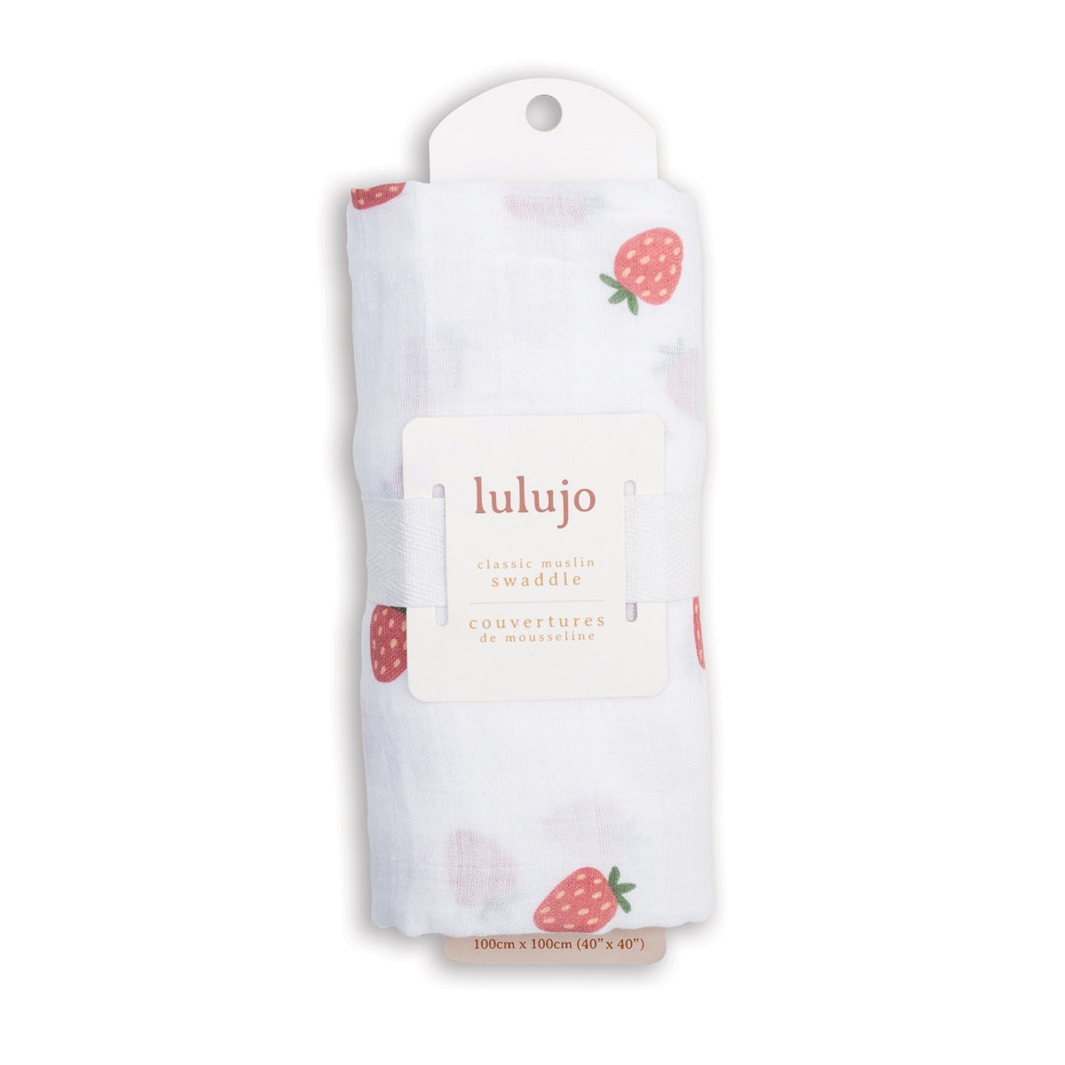 Strawberries | Cotton Muslin Swaddle Blanket