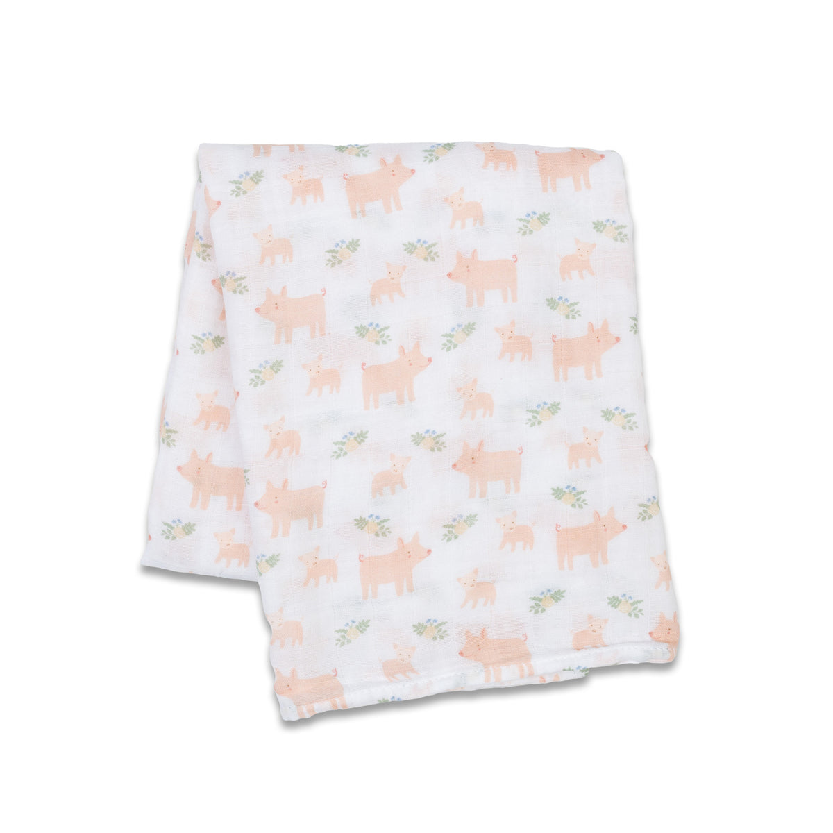 Piggies | Cotton Muslin Swaddle Blanket