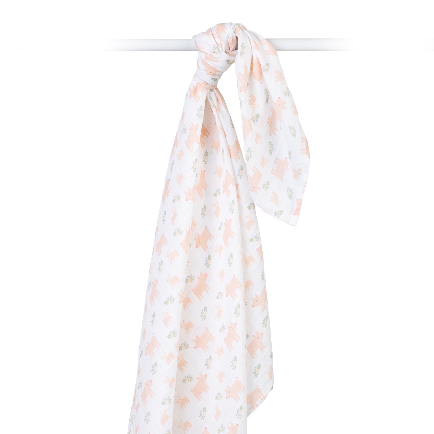 Piggies | Cotton Muslin Swaddle Blanket