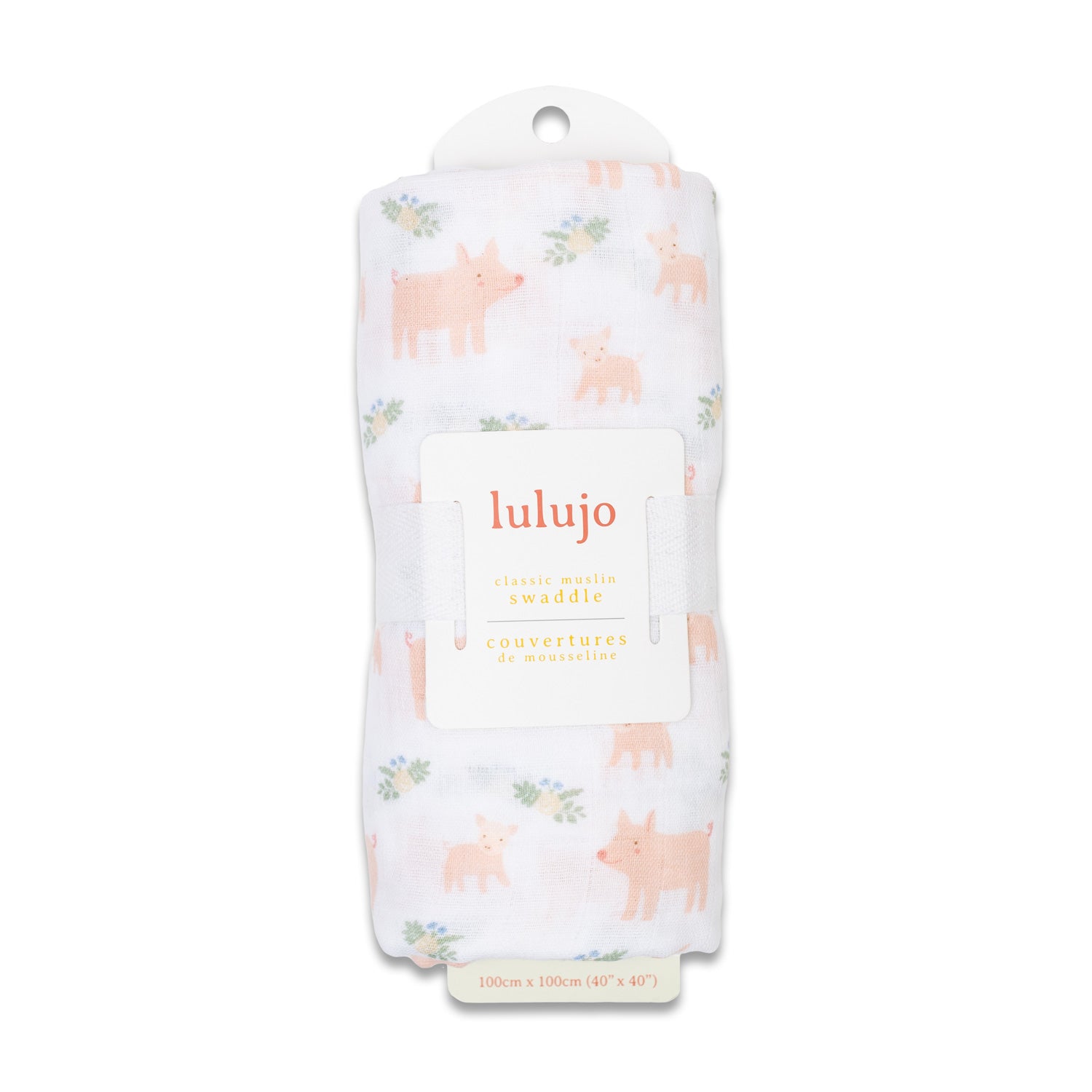 Piggies | Cotton Muslin Swaddle Blanket