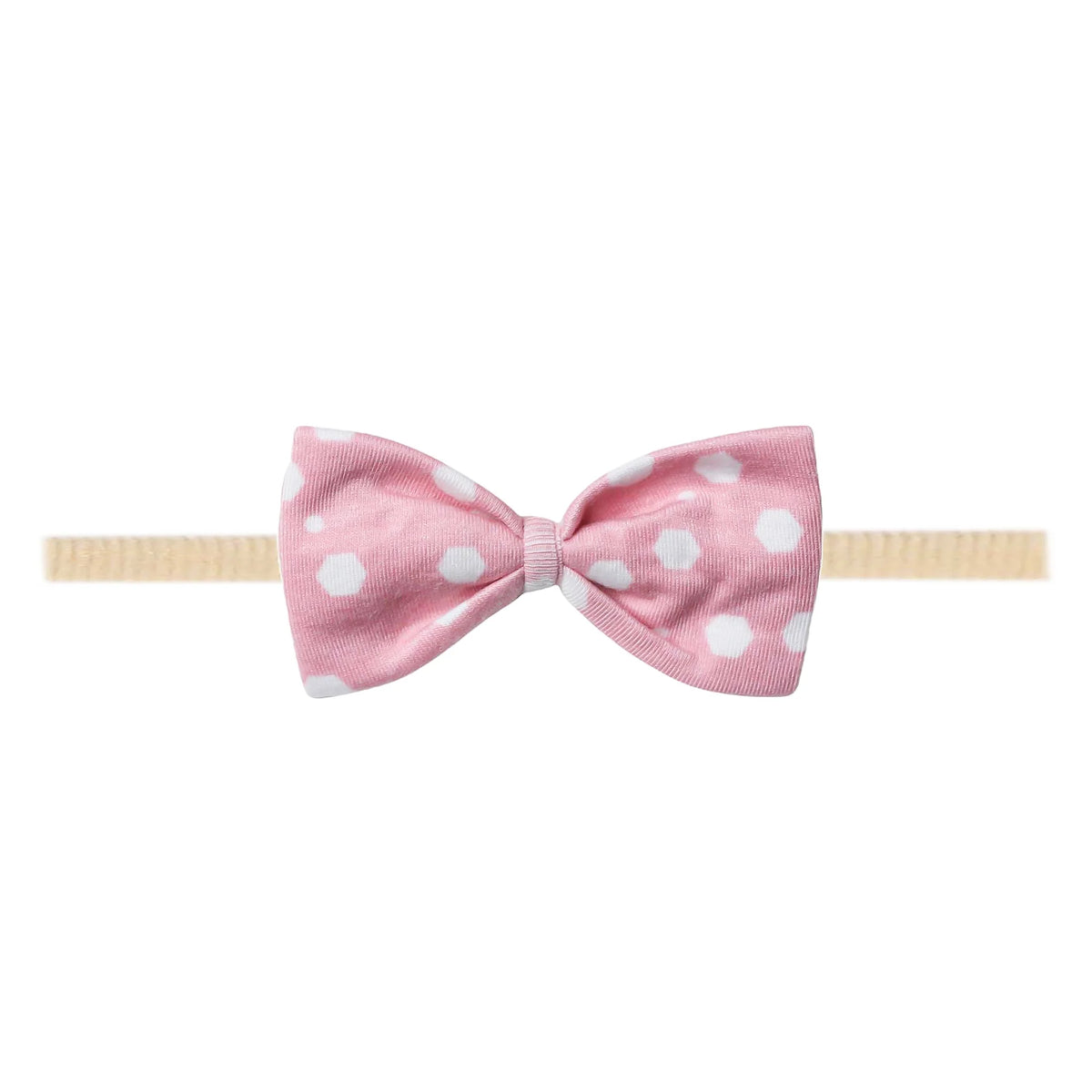 Lucy Pink Dots | Bowtie Nylon Bow