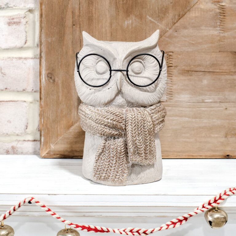 Owl Vase with Glasses