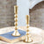 Iron Orb Candle Holder | Gold