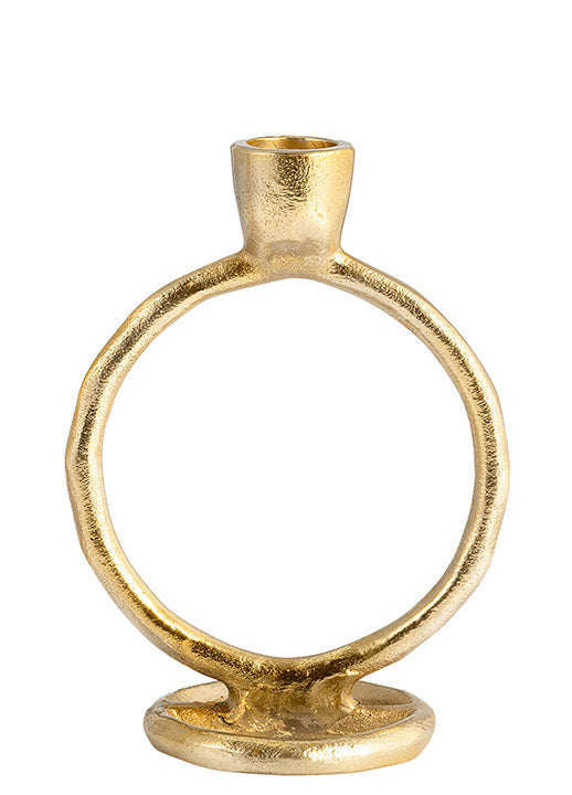 Round Taper Candle Holder | Gold