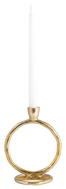 Round Taper Candle Holder | Gold