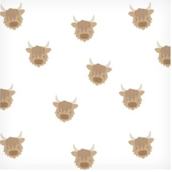 Highland Cows | Cotton Muslin Swaddle Blanket