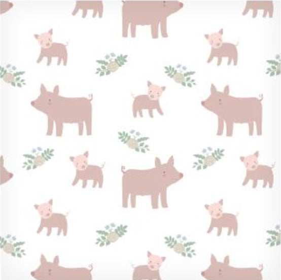 Piggies | Cotton Muslin Swaddle Blanket