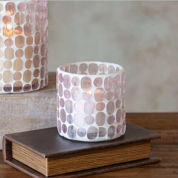 Mosaic Glass Vase | Pink