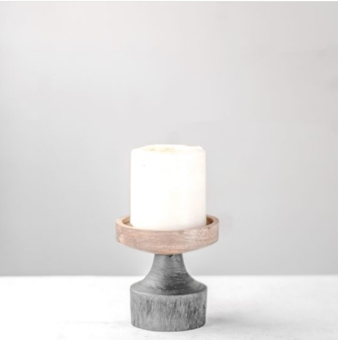 Candle Holder | Black &amp; Natural