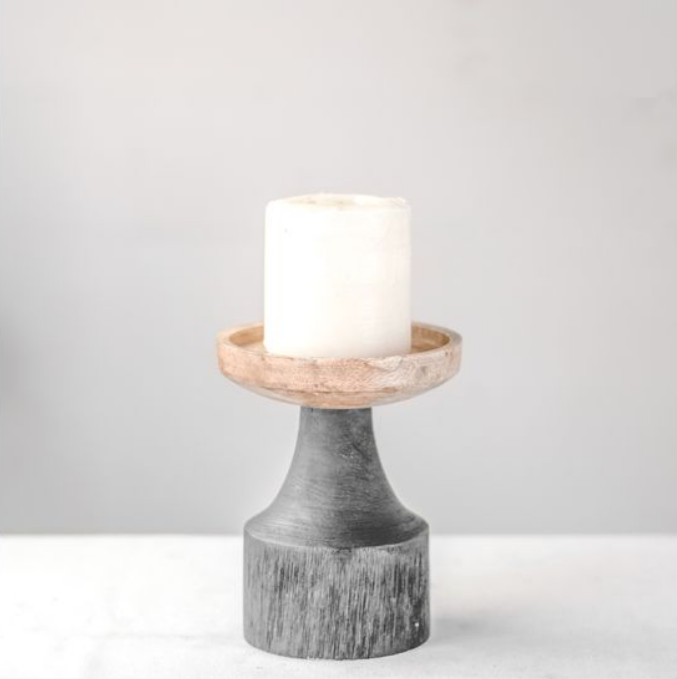 Candle Holder | Black &amp; Natural