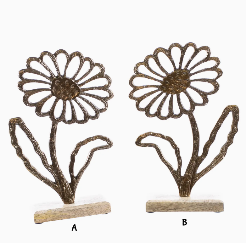Flower Sitter | Metal &amp; Wood