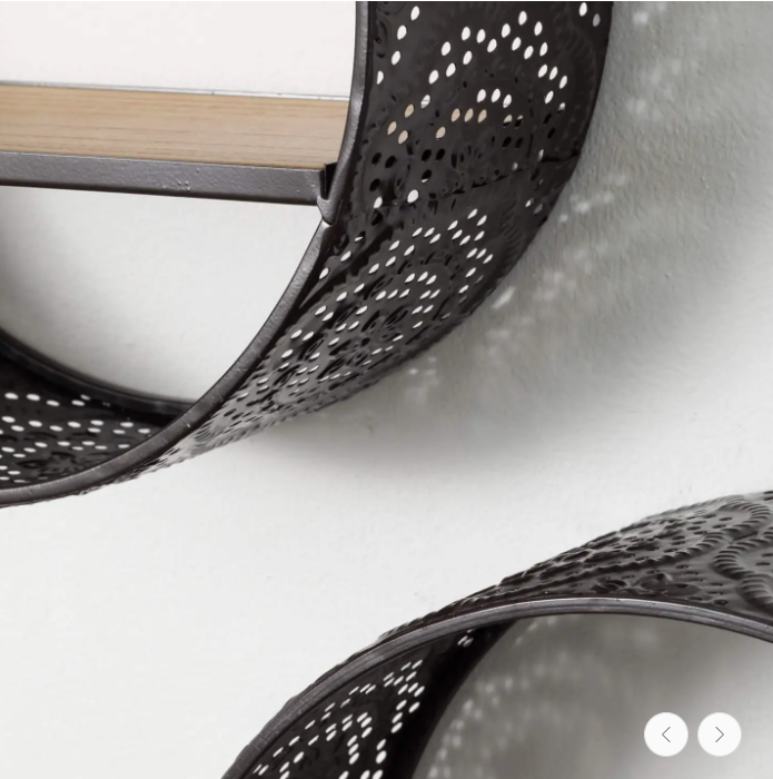 Perforated Round Metal Shelf