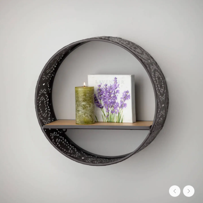 Perforated Round Metal Shelf