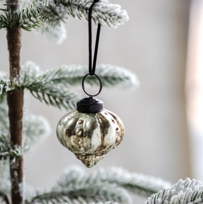 Mercury Glass Ornament | Silver