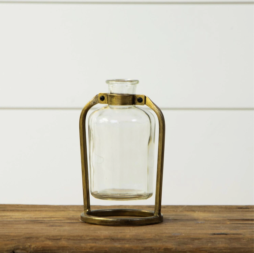 Brass & Glass Vase