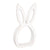 Wooden Bunny Silhouette | Rustic White