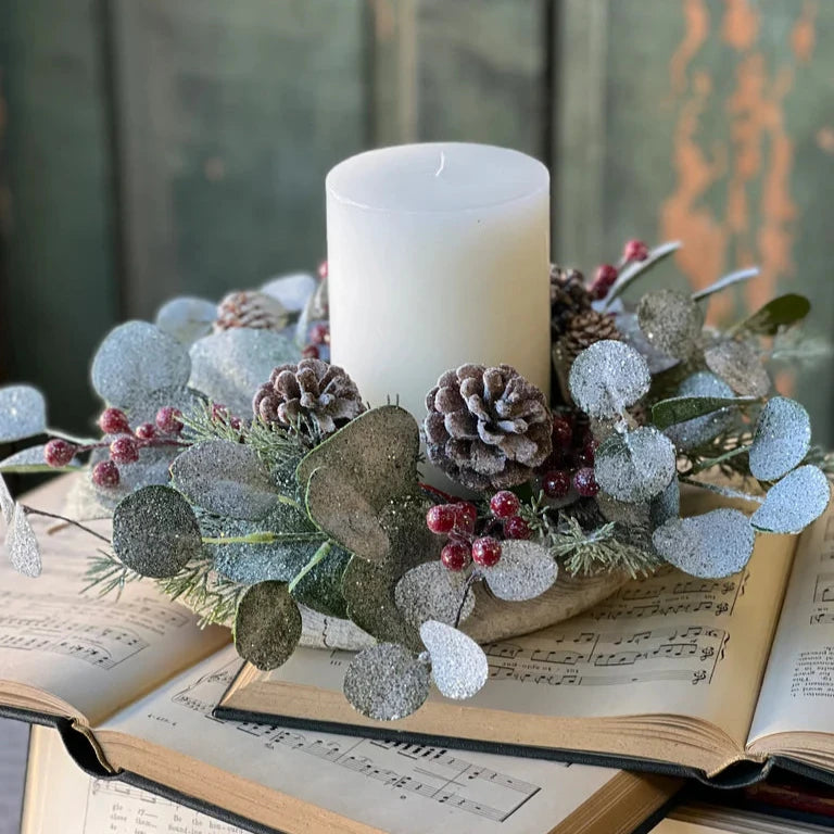 Frosted Eucalyptus &amp; Berry Ring | 13&quot;