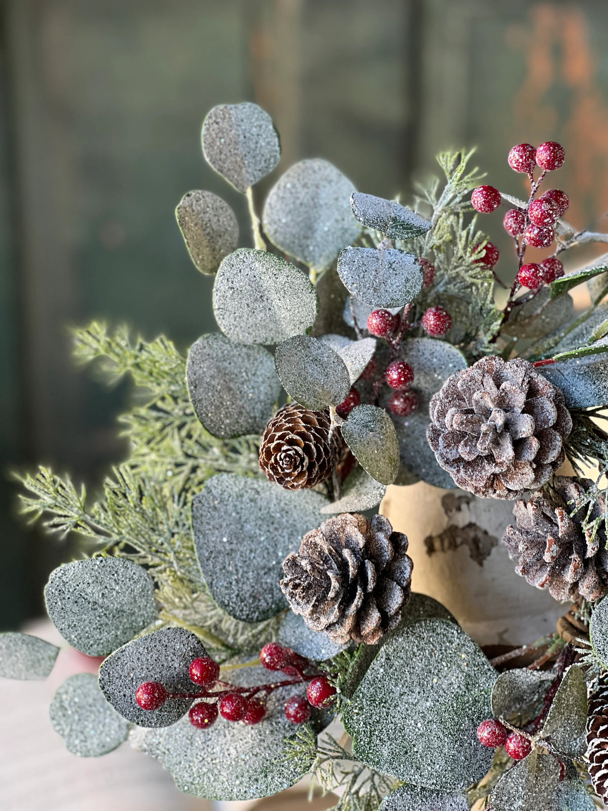 Frosted Eucalyptus &amp; Berry Ring | 13&quot;