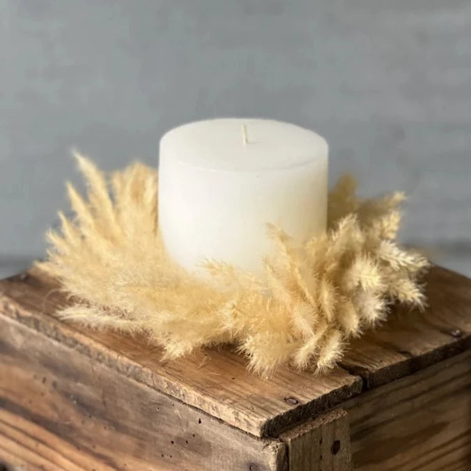 Whispy Wheat Candle Ring | 10&quot;
