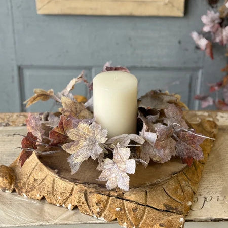 Frostbound Leaves Candle Ring | 16"